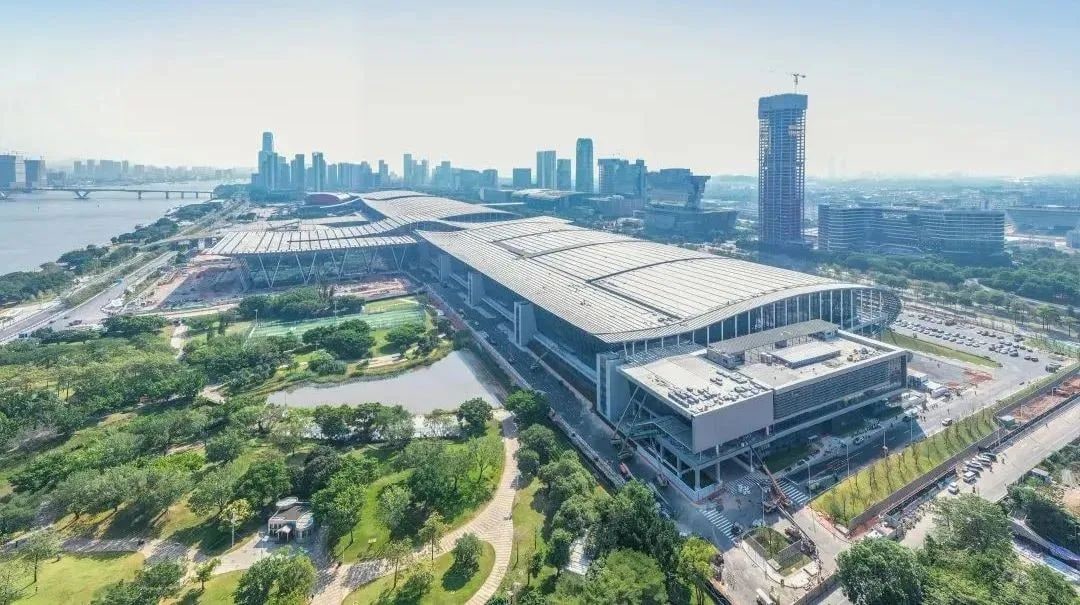 广州琶洲广交会展馆建筑群航拍