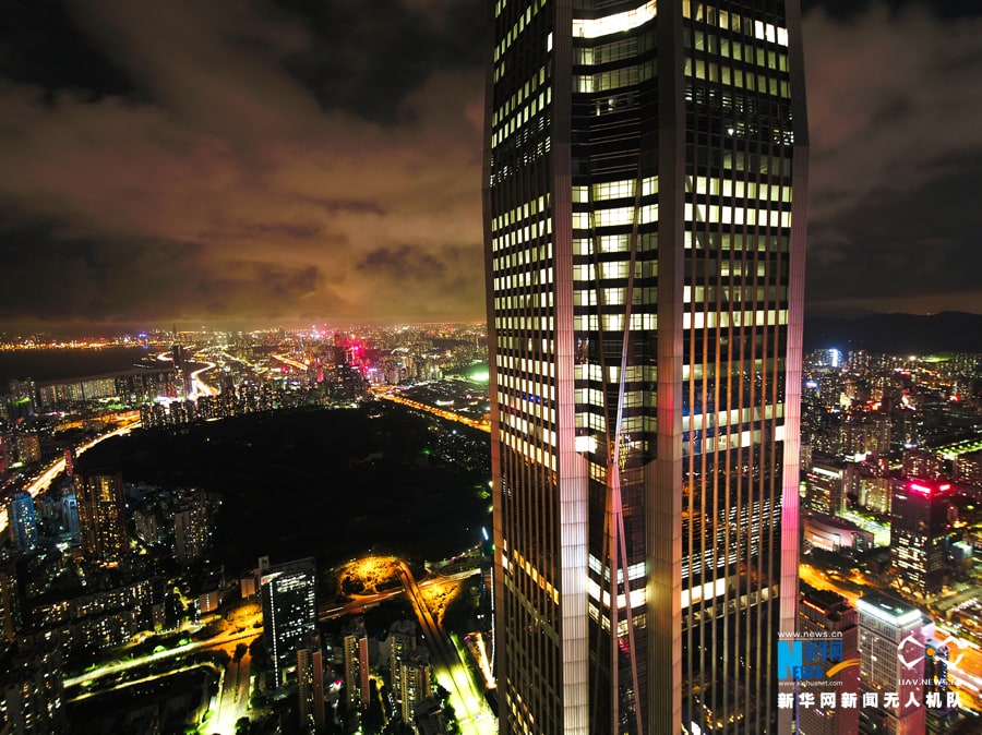 深圳福田 CBD 夜景航拍